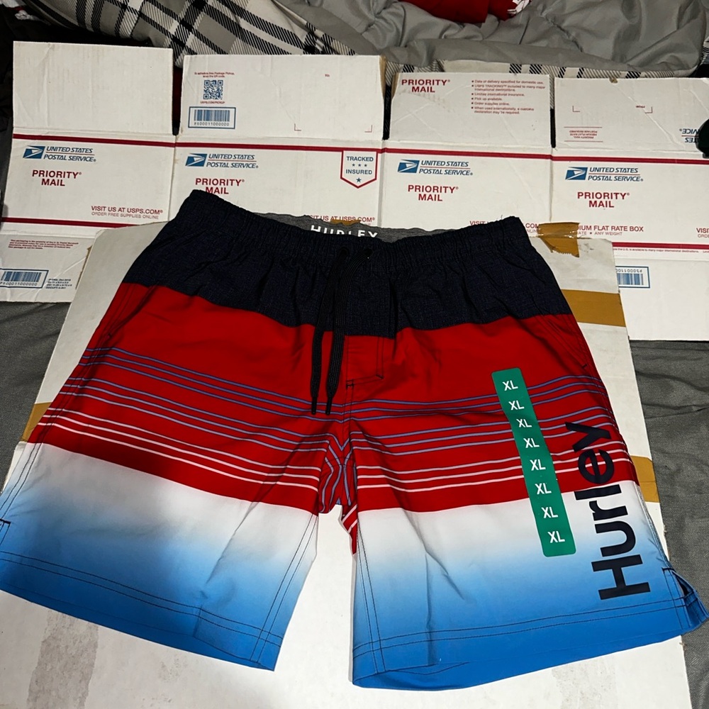 Hurley Black/Blue Swim Trunks